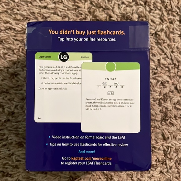 Kaplan LSAT Flashcards - Picture 3 of 3